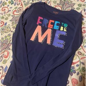 “Free to be me” long sleeve girls